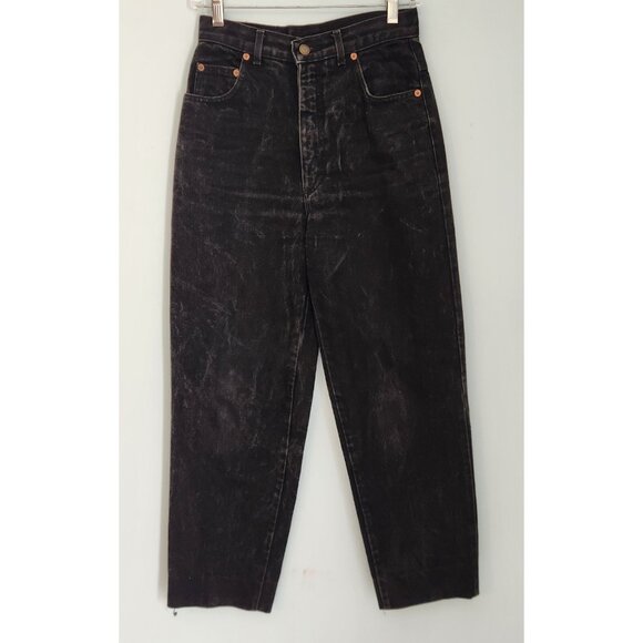 Vintage EXP Jeans No. 128 Black Made USA Denim Casual Mom Hi-Rise Womens 5 EUC - Picture 3 of 14